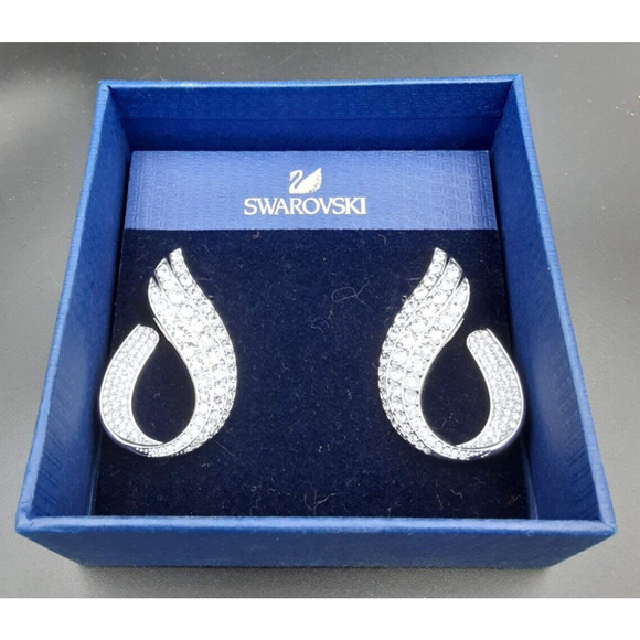Beautiful New Swarovski Fortunately PE Hoop Crystal /RH Earrings (never worn) - Picture 7 of 9